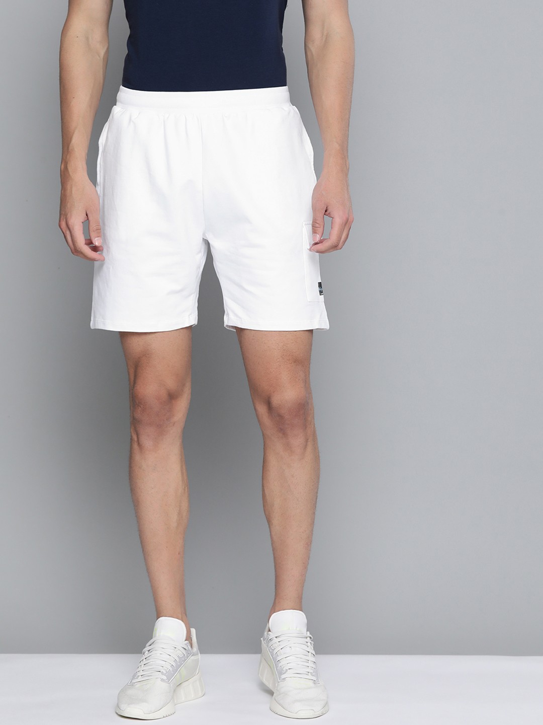 

HRX by Hrithik Roshan Lifestyle Men Optic White Lycra Solid Shorts