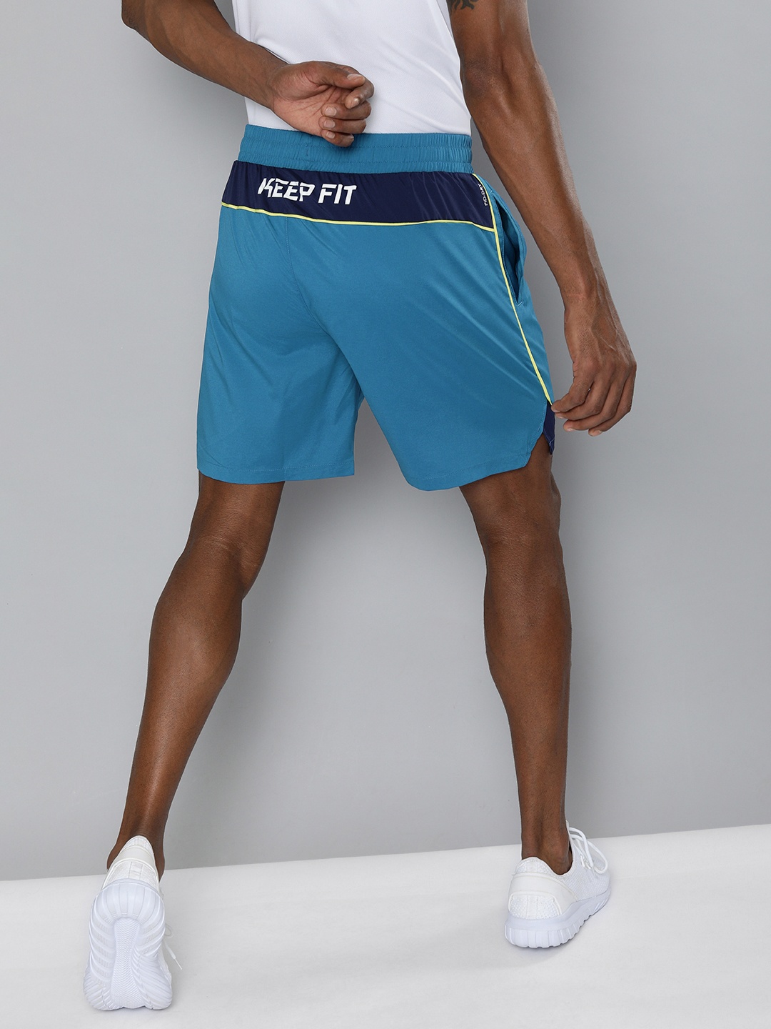 

HRX By Hrithik Roshan Training Men solidate blue Rapid-Dry colourblock Shorts