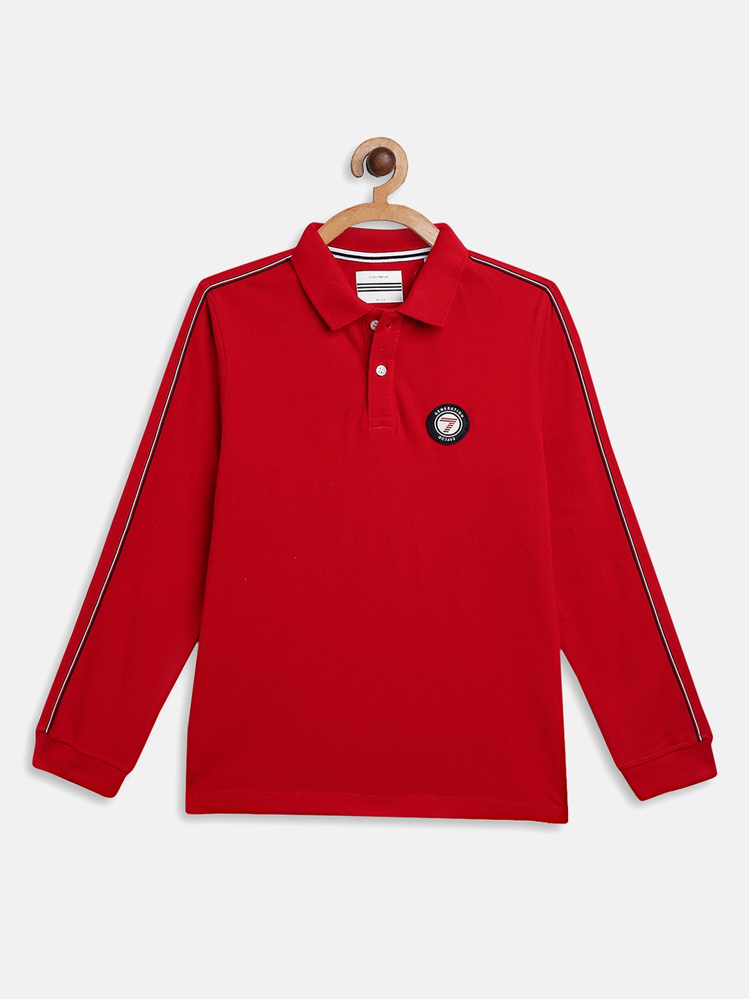 

Octave Boys Red Polo Collar Applique T-shirt