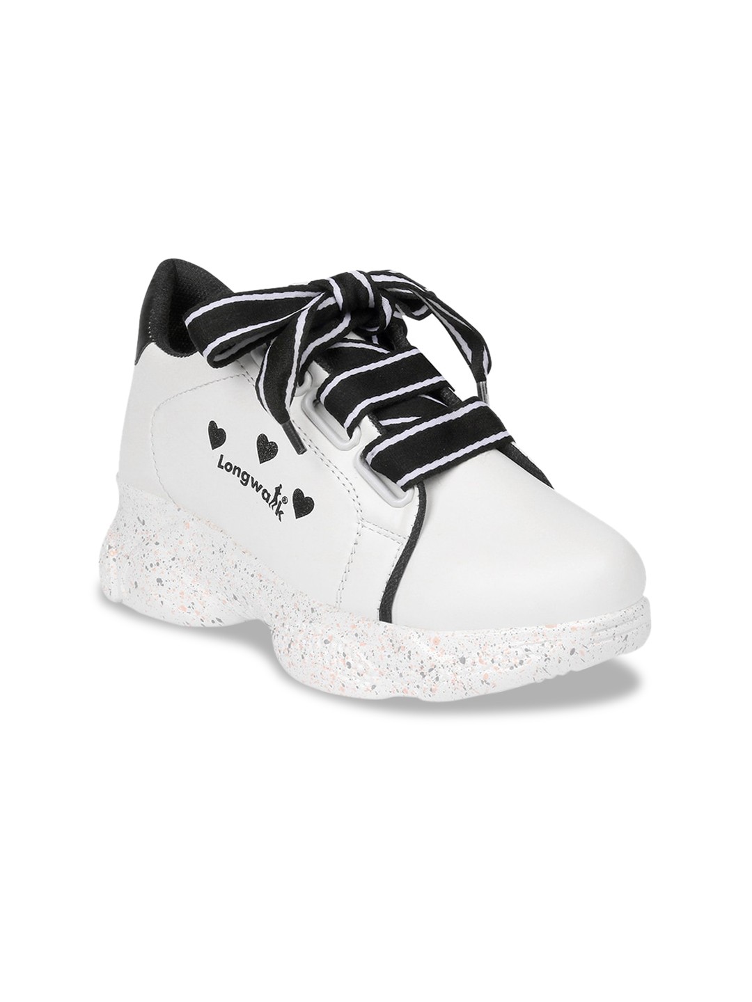 

Longwalk Women White Printed PU Sneakers