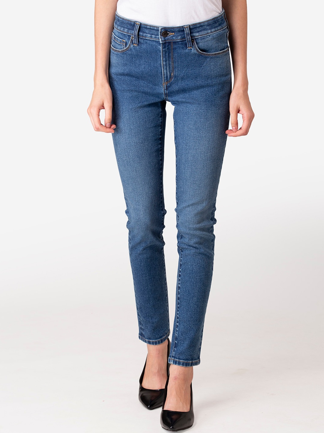 

Mode by Red Tape Women Blue Skinny Fit Light Fade Jeans