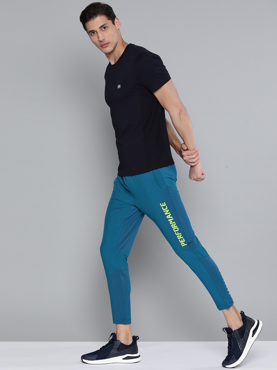

HRX By Hrithik Roshan Training Men Blue Beast Rapid-Dry Brand Carrier Track Pants