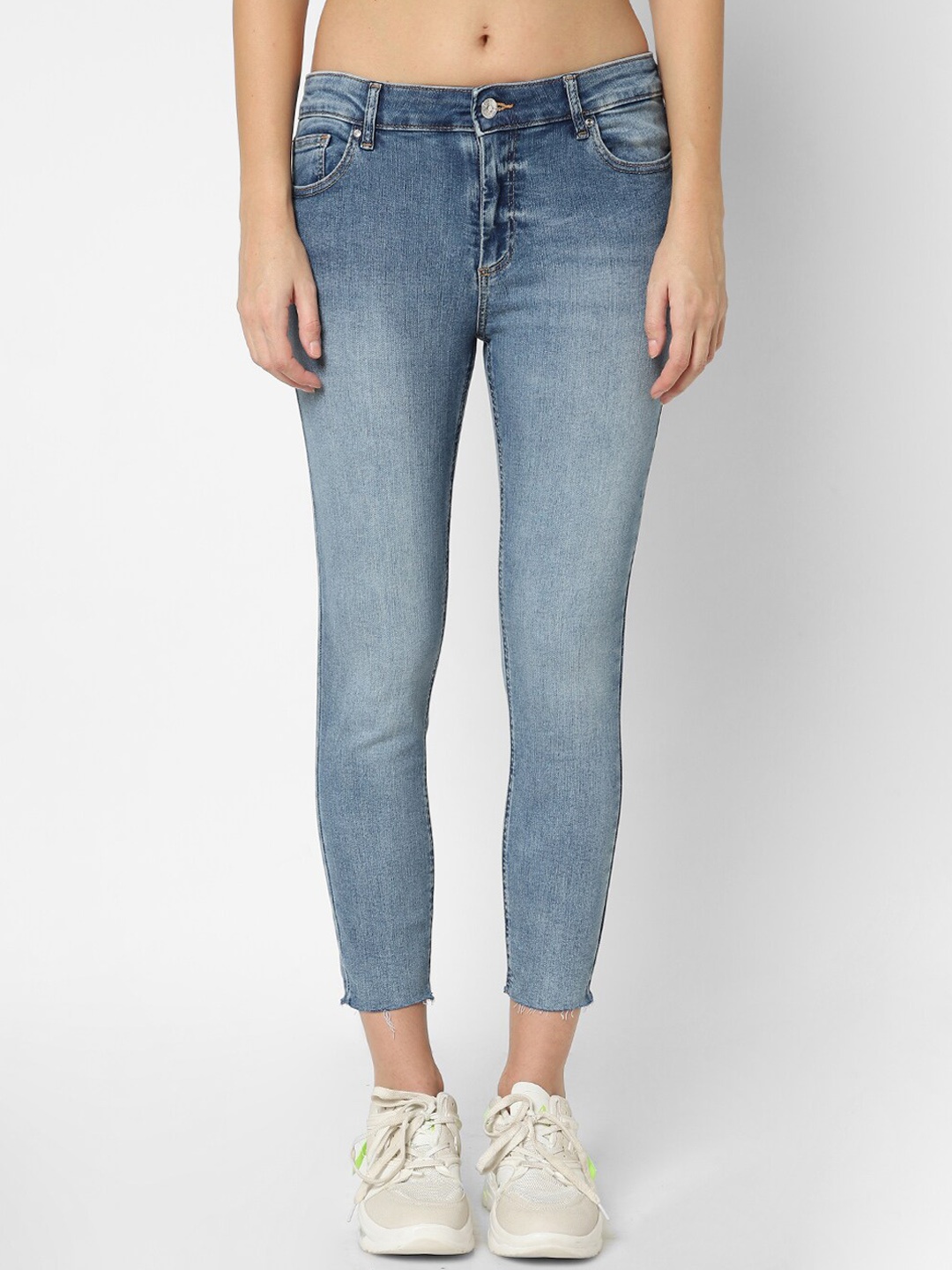 

ONLY Women Blue Skinny Fit High-Rise Light Fade Jeans