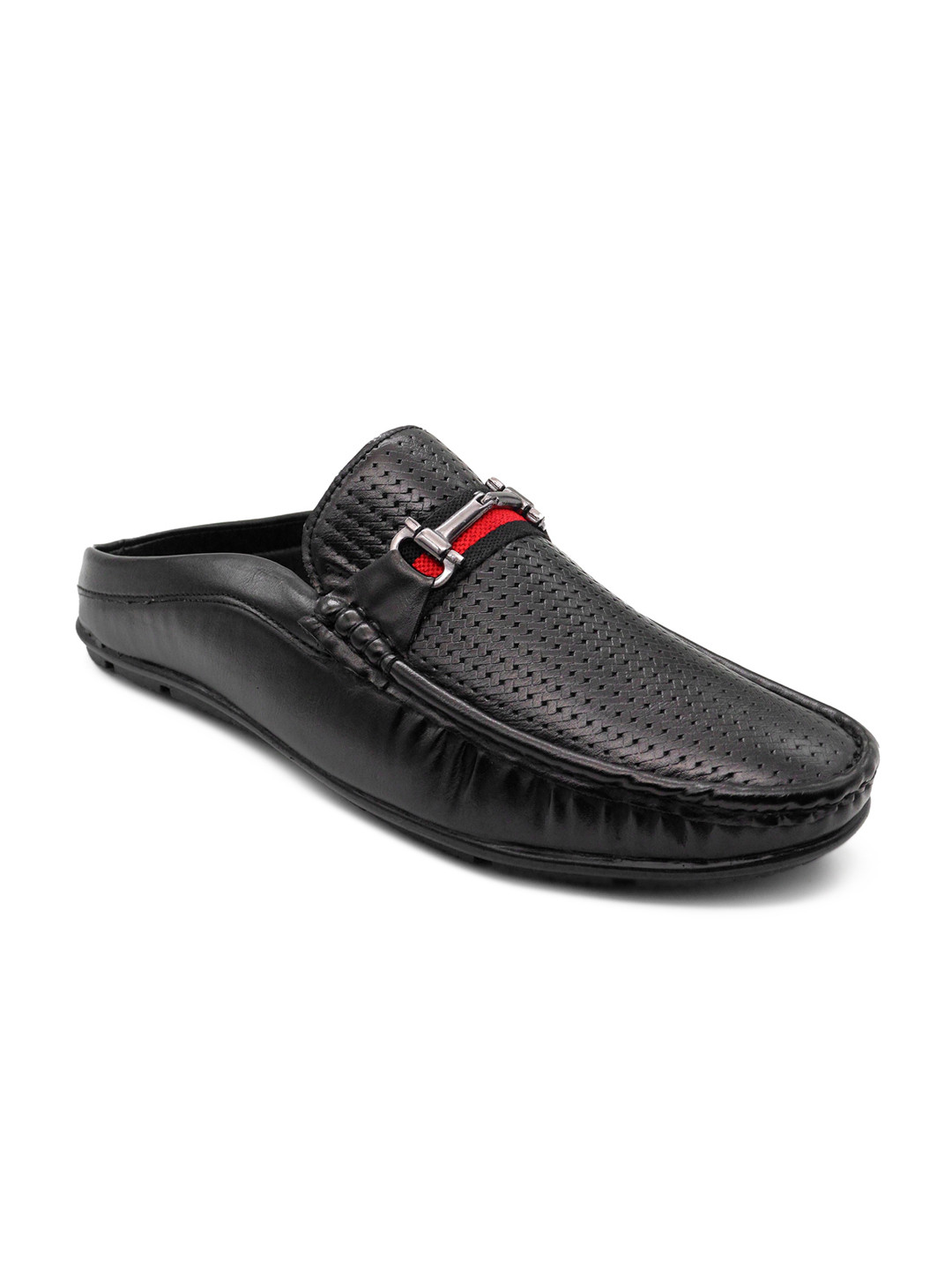 

AfroJack Men Black Textured Slip On Loafers