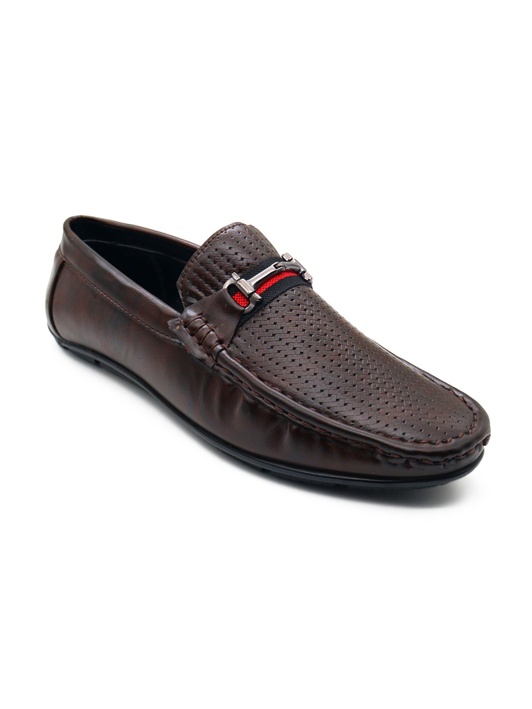 

AfroJack Men Coffee Brown Perforated Loafers