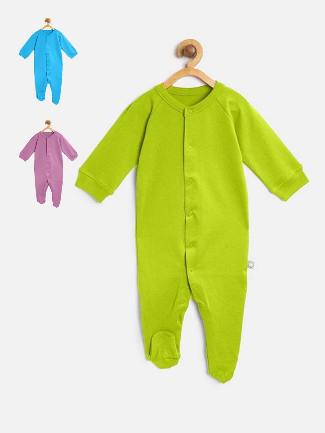 

cherrytoes Infant Pack of 3 Pure Cotton Essentials Baby Apparel Gift Set, Blue