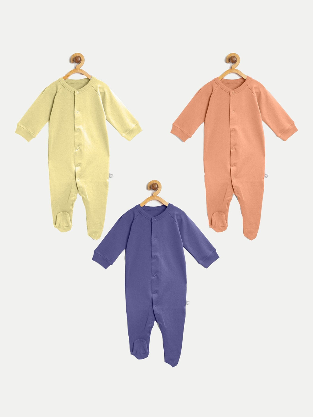 

cherrytoes Infant Pack of 3 Pure Cotton Essentials Baby Apparel Gift Set, Yellow