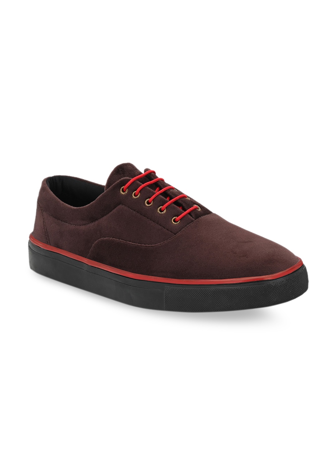 

EXTRIMOS Men Brown Suede Sneakers