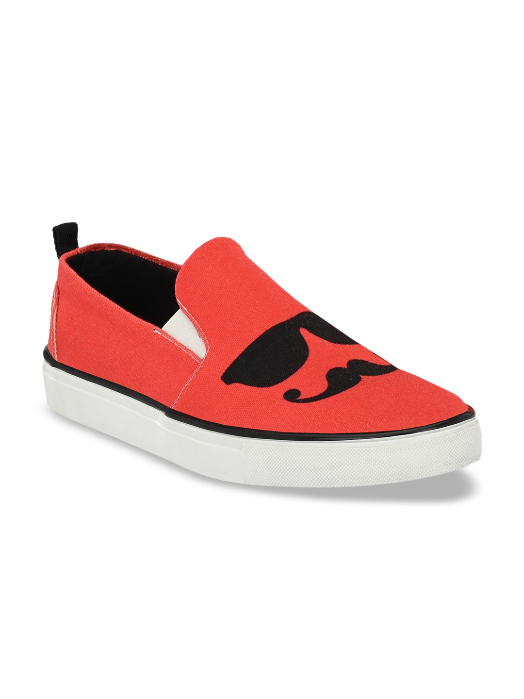 

EXTRIMOS Men Red Printed Regular Slip-On Sneakers