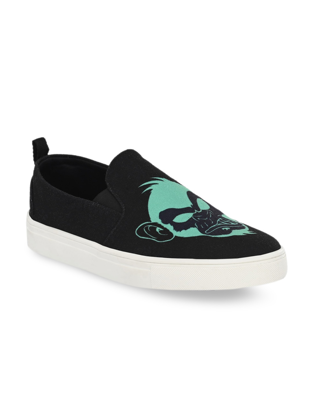 

EXTRIMOS Men Black Printed Slip-On Sneakers