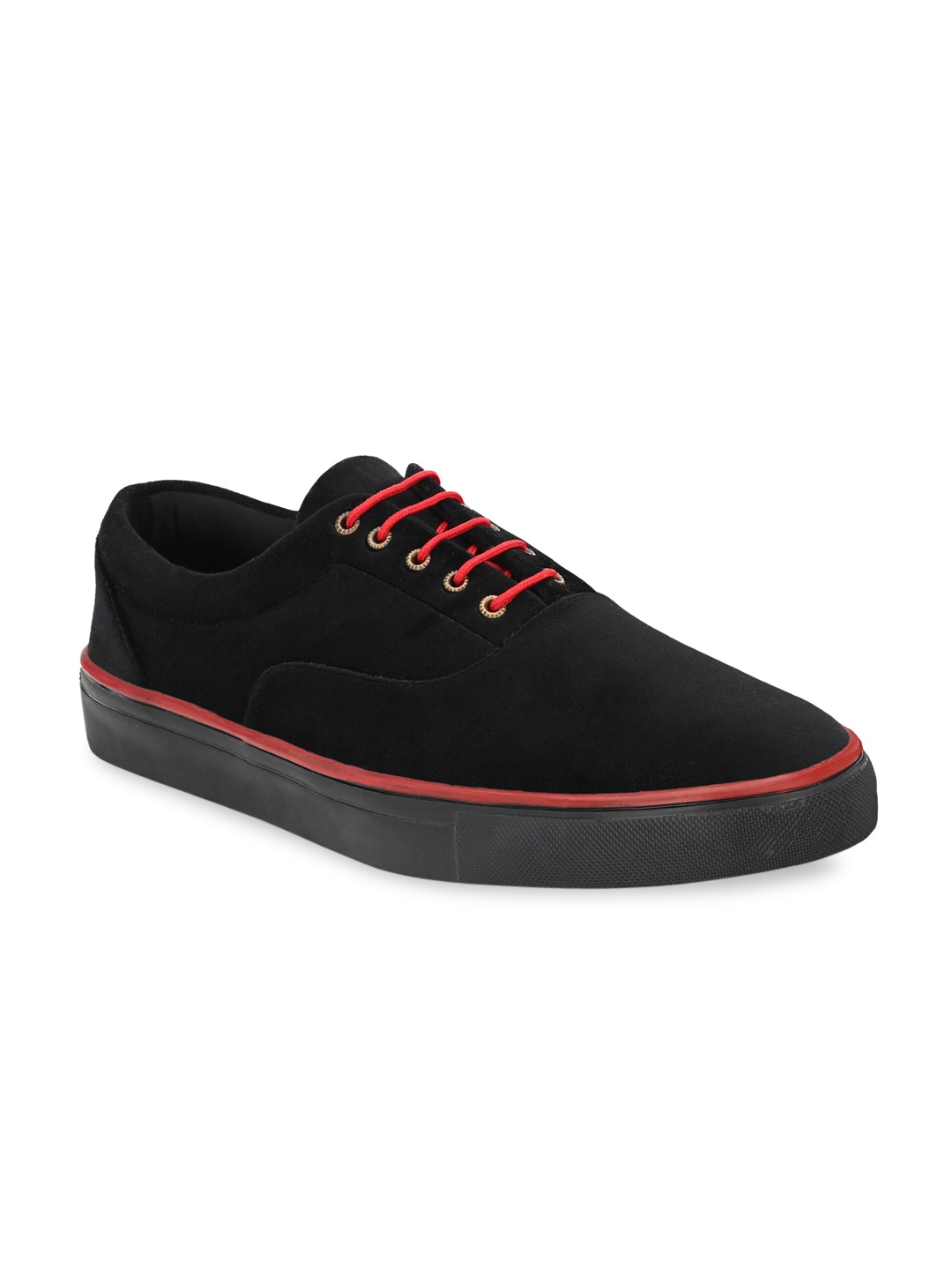 

EXTRIMOS Men Black Suede Sneakers