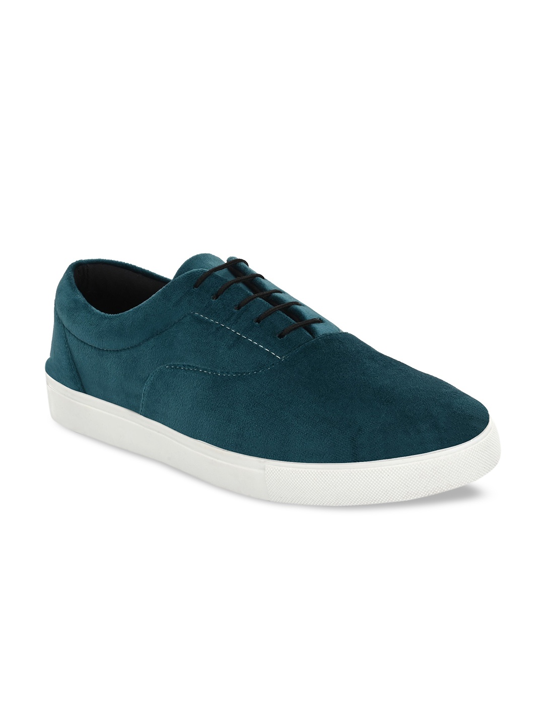 

EXTRIMOS Men Teal Lightweight Suede Sneakers