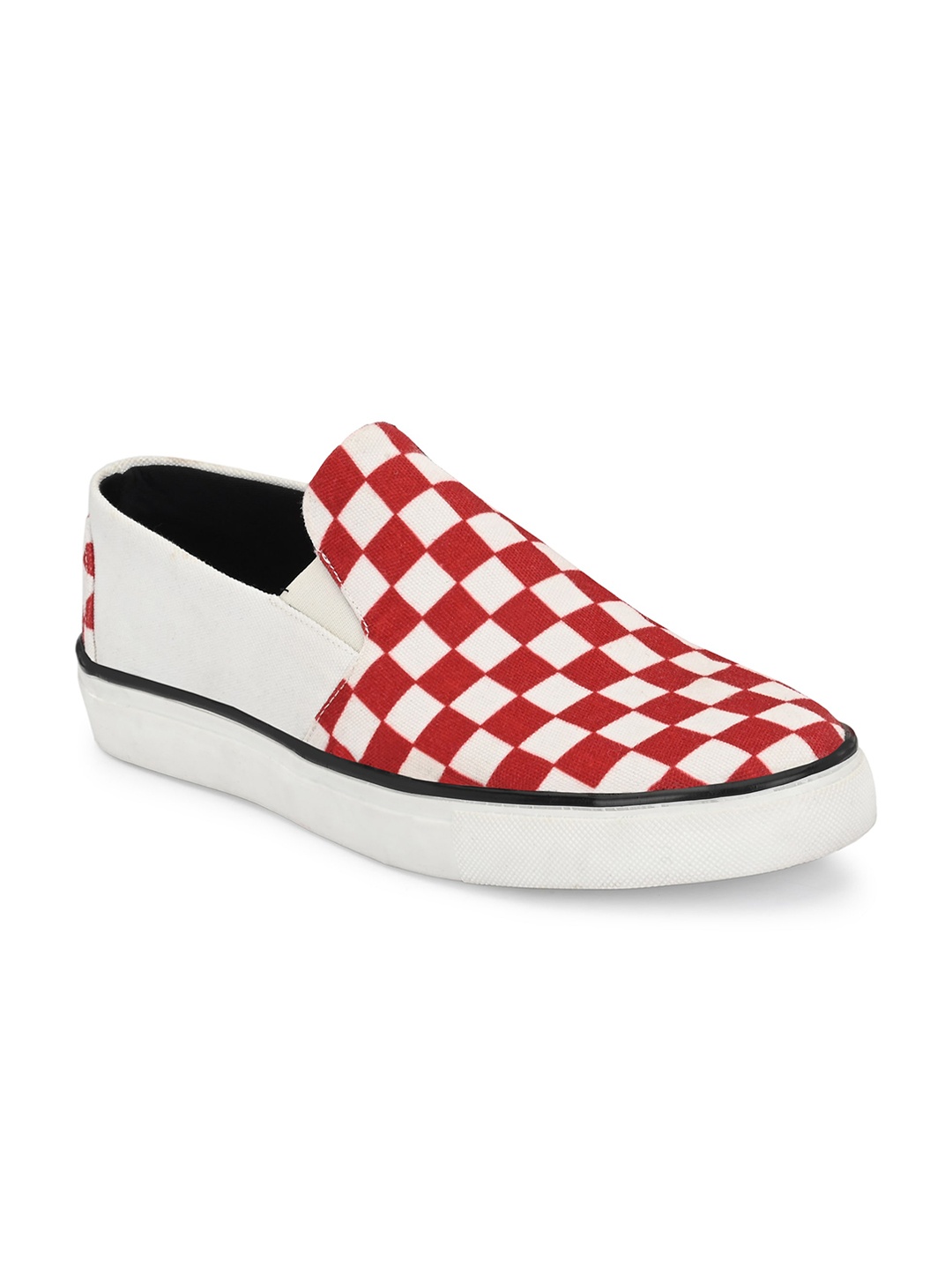 

EXTRIMOS Men Red Printed Slip-On Sneakers