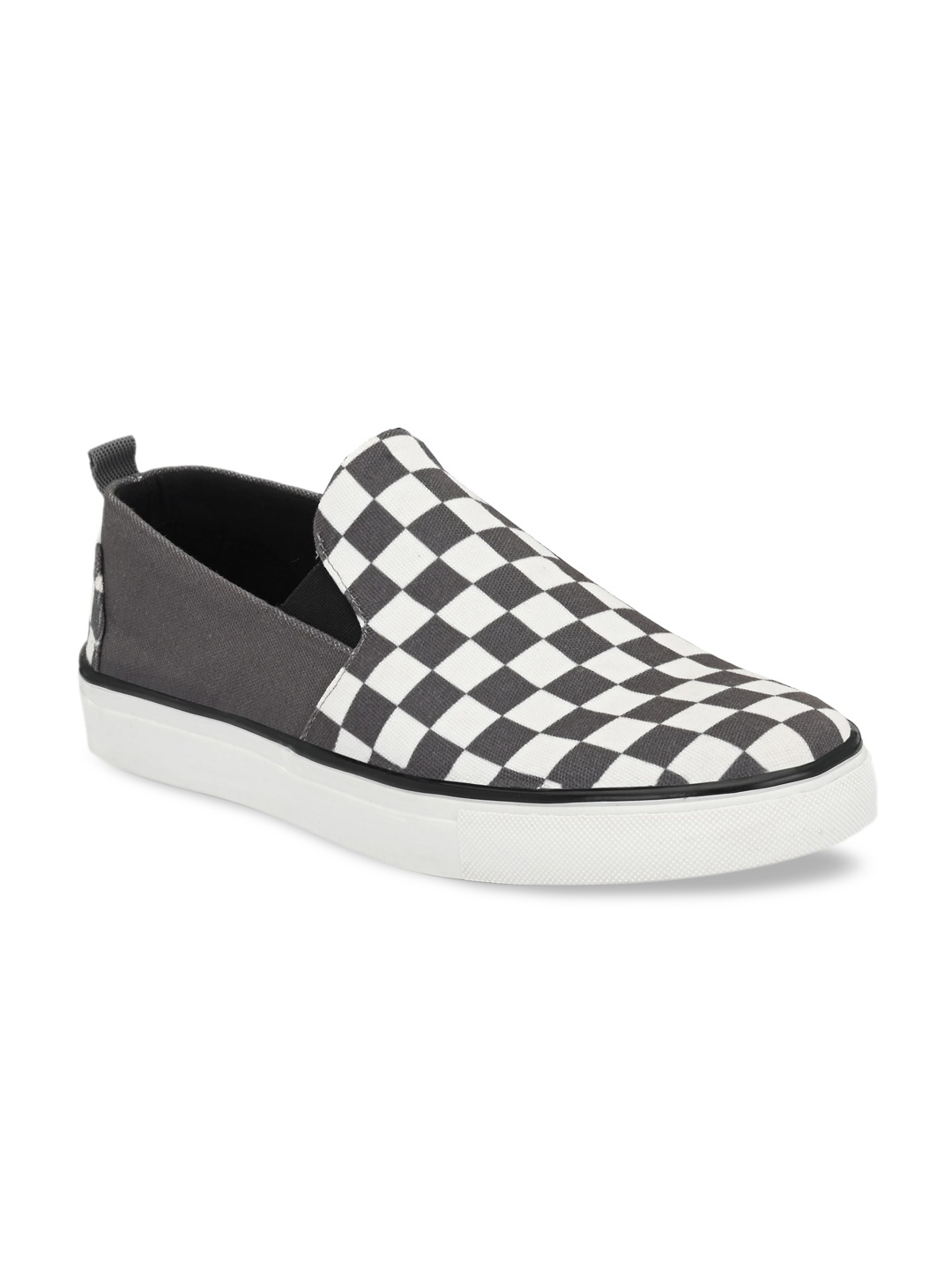 

EXTRIMOS Men Grey Printed Slip-On Sneakers