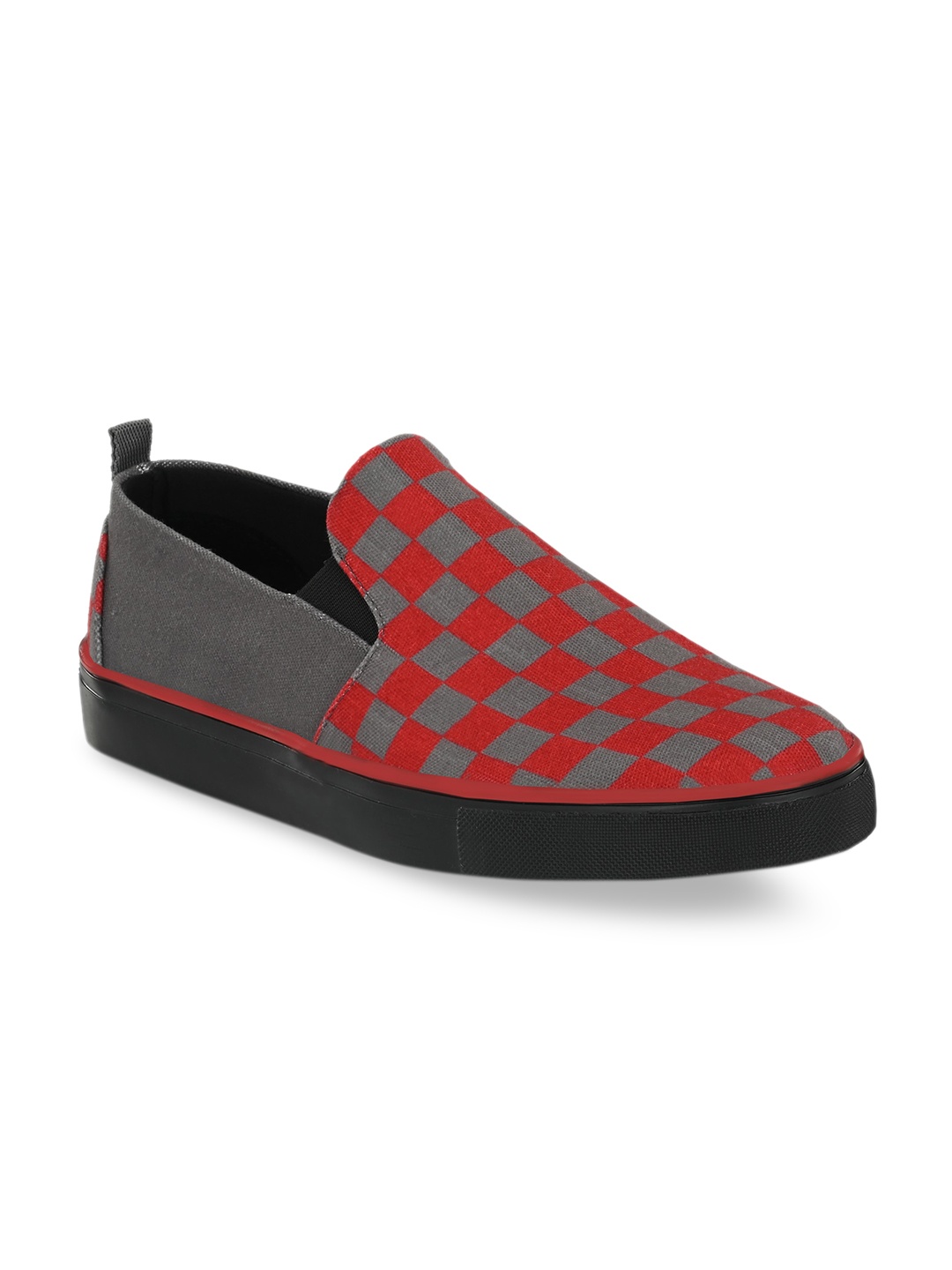 

EXTRIMOS Men Red Printed Slip-On Sneakers