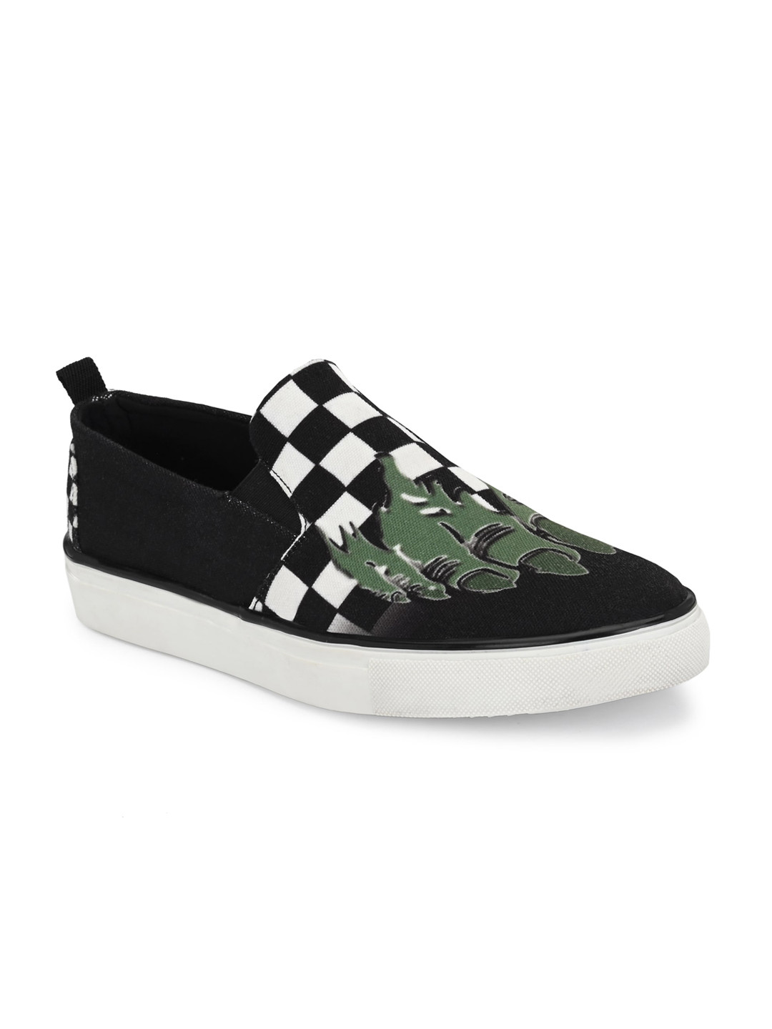 

EXTRIMOS Men Black Woven Design Sneakers