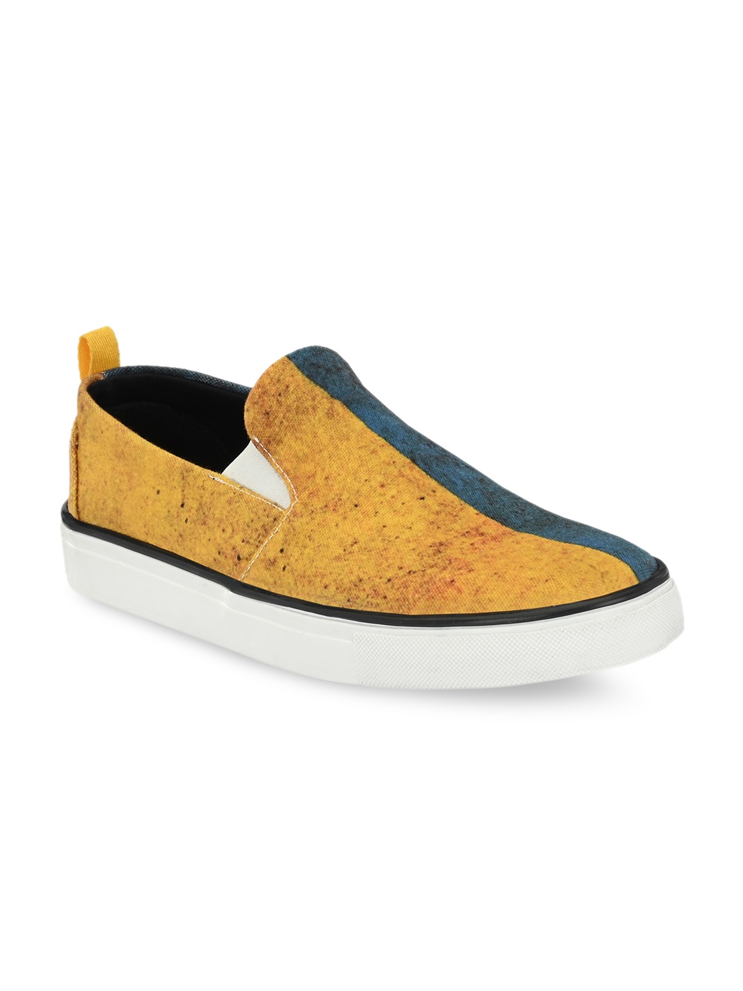 

EXTRIMOS Men Yellow Slip-On Sneakers