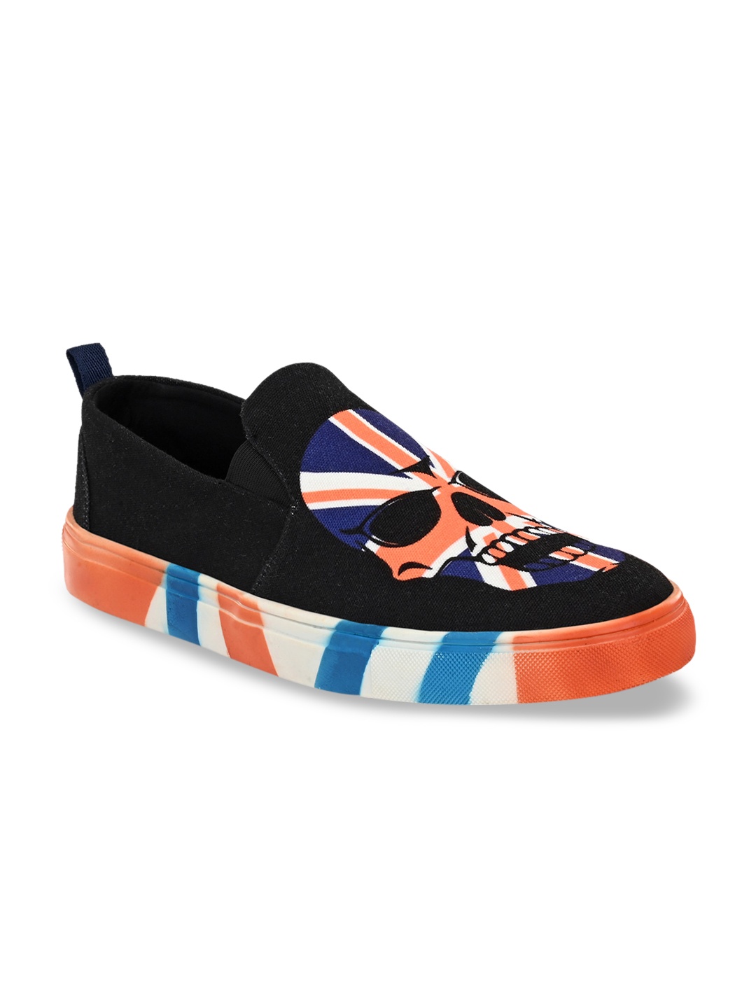

EXTRIMOS Men Black Printed Slip-On Sneakers