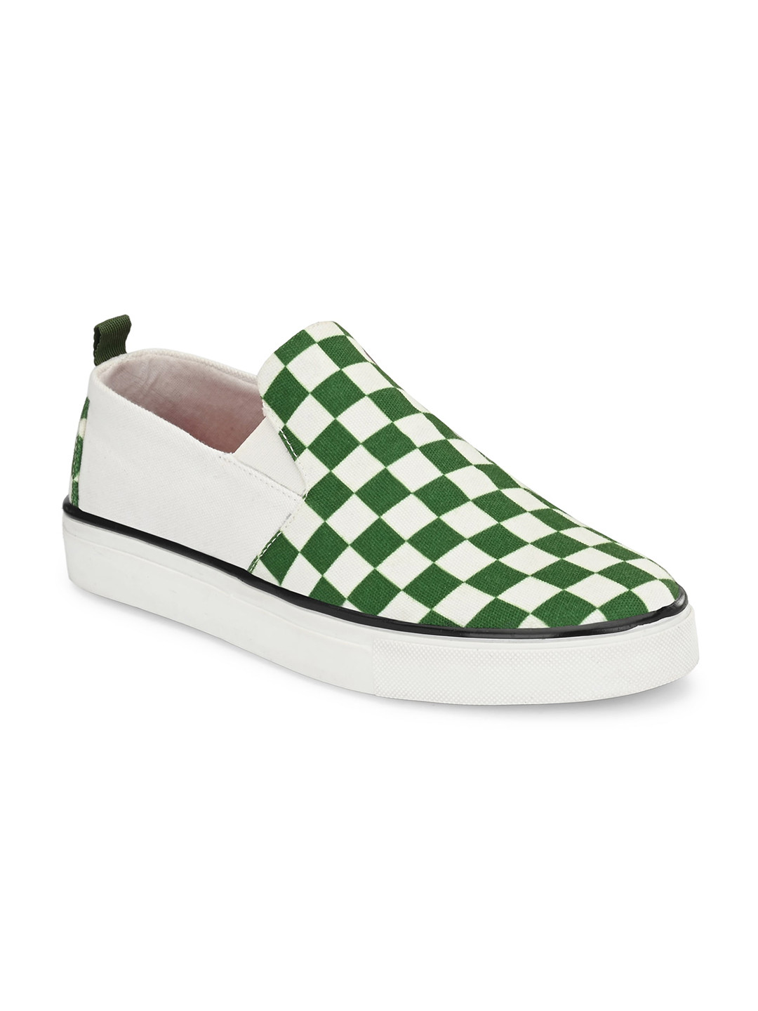 

EXTRIMOS Men Green Printed Lightweight Slip-On Sneakers