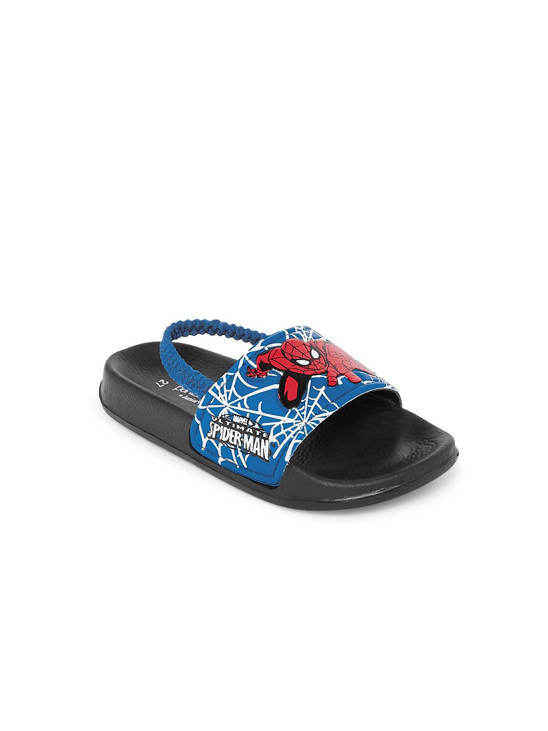 

Pantaloons Junior Boys Blue & Black Cartoon Character Printed Sliders