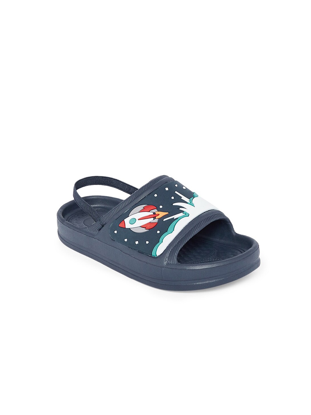 

Pantaloons Junior Boys Navy Blue Printed Sliders