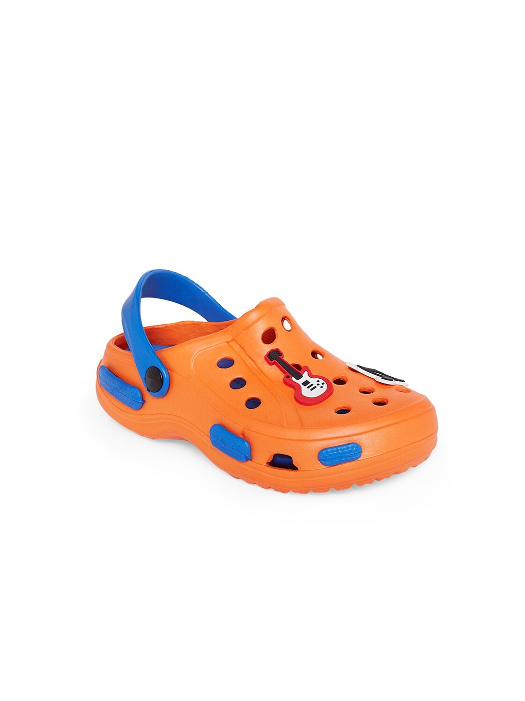 

Pantaloons Junior Boys Orange & Blue Printed Rubber Clogs