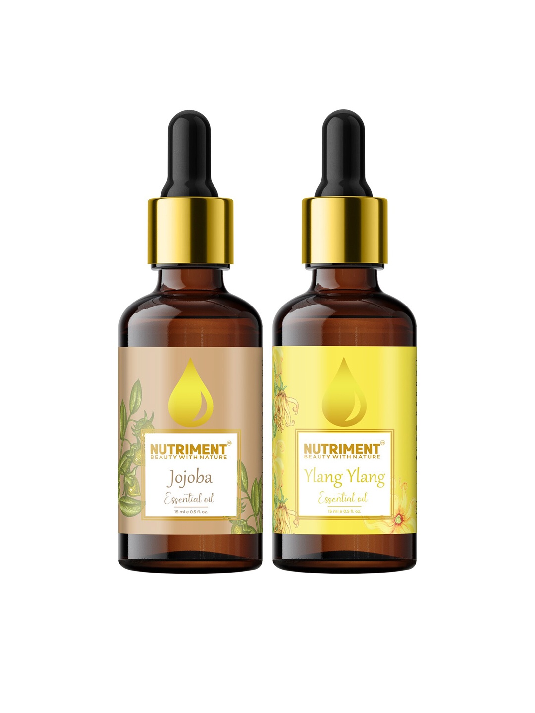 

Nutriment Set of 2 Ylang-Ylang & Jojoba Essential Oil 15ml, Multi