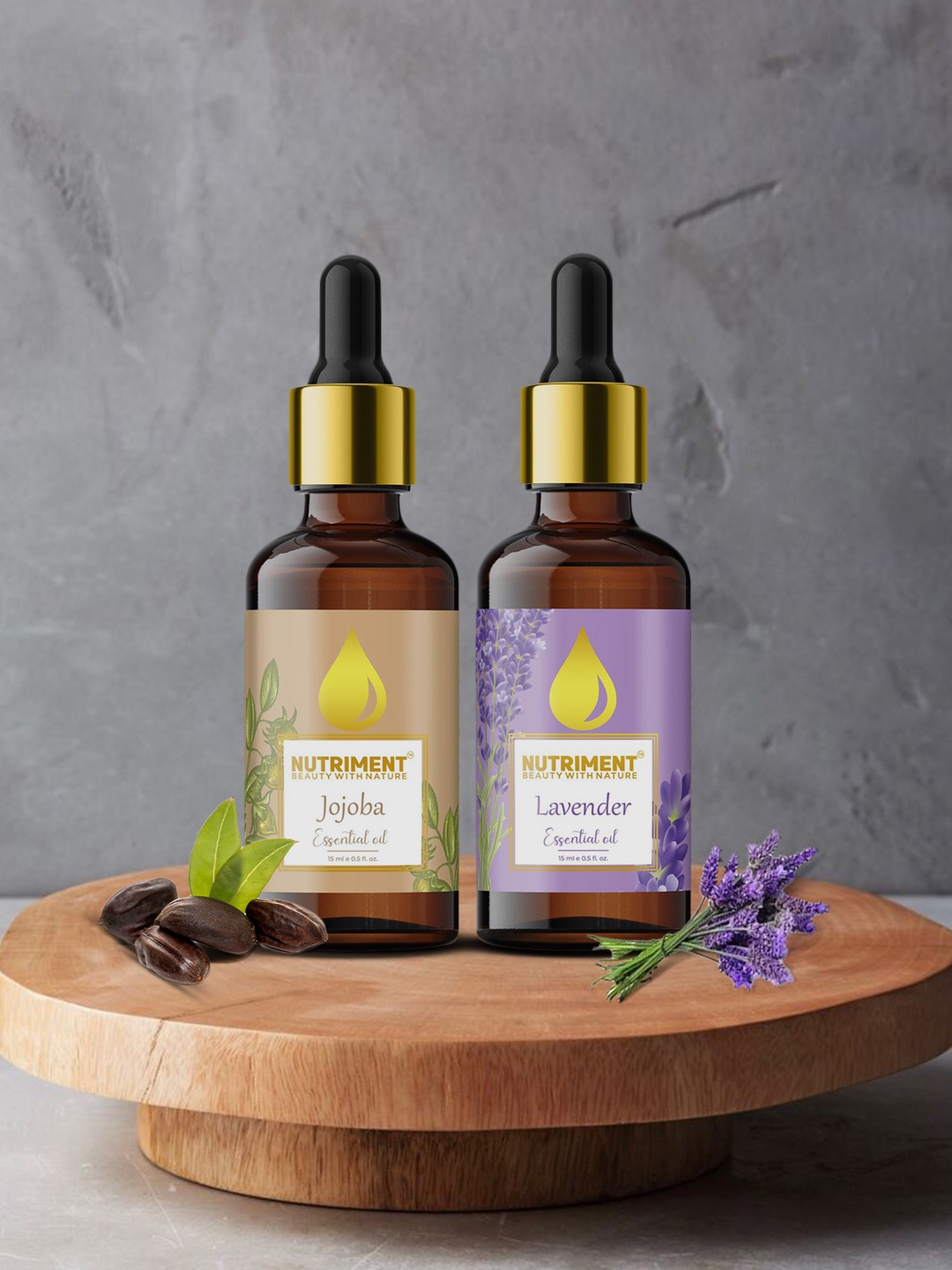 

Nutriment Unisex Set of 2 Jojoba & Lavender Essential Oil- 15ml Each, Multi