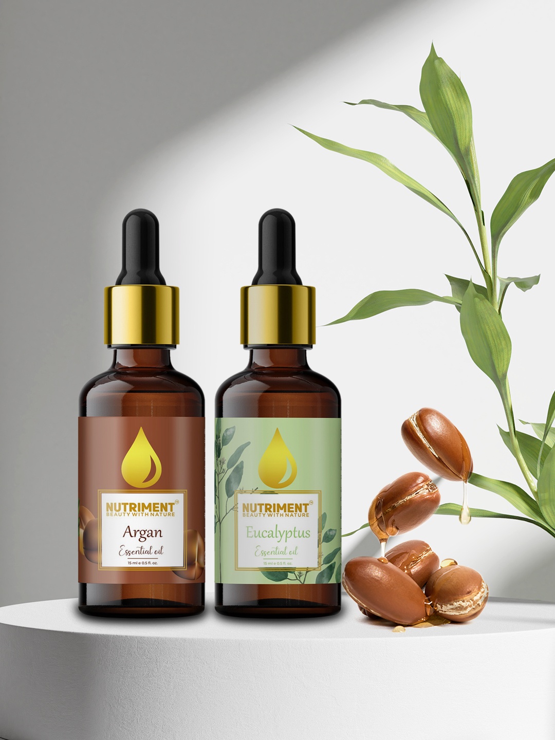 

Nutriment Set of 2 Argan & Eucalyptus Essential Oil 15ml Each, Multi