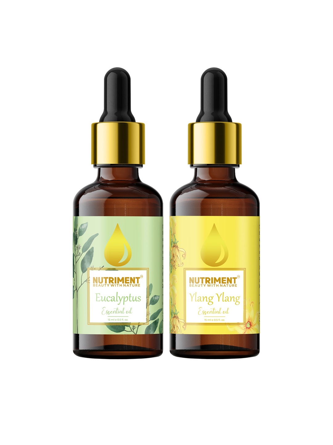 

Nutriment Combo Of 2 Ylang-Ylang & Eucalyptus Essential Oils - 15 ml Each, Multi