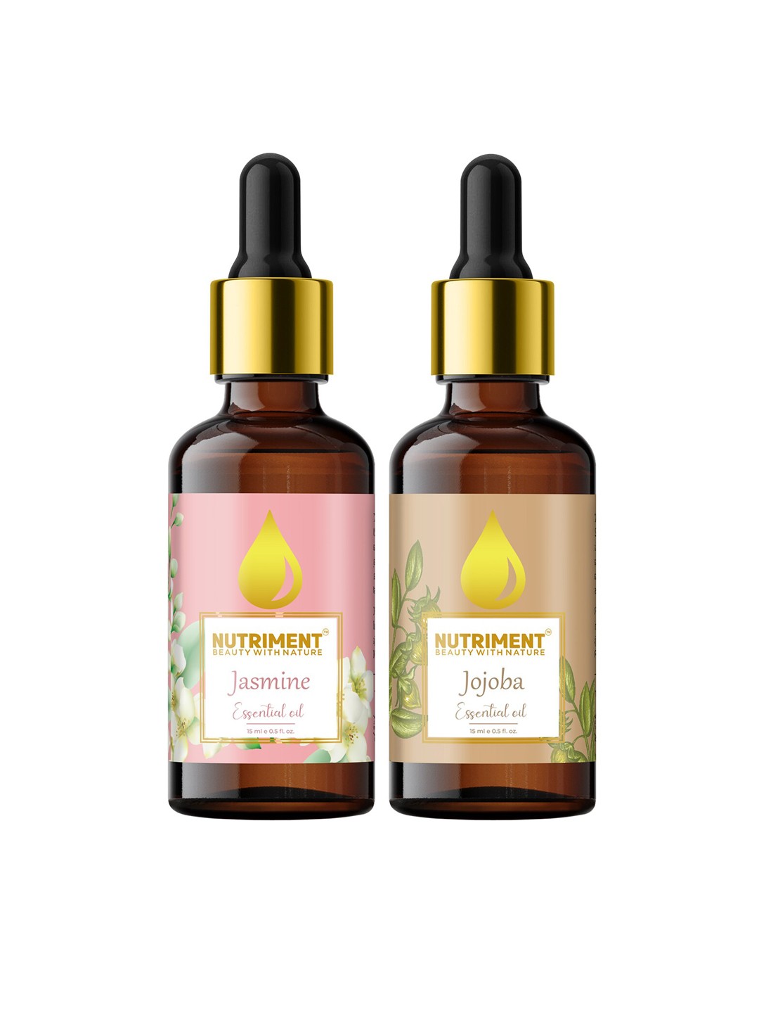 

Nutriment Set of 2 Jojoba & Jasmine Essential Oil 15ml, Multi