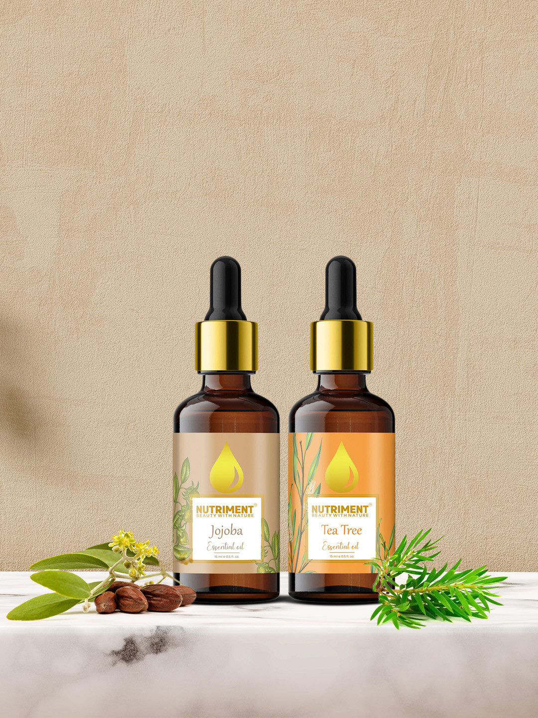 

Nutriment Combo of 2 Geranium & Lavender Essential Oils - 15ml Each, Multi