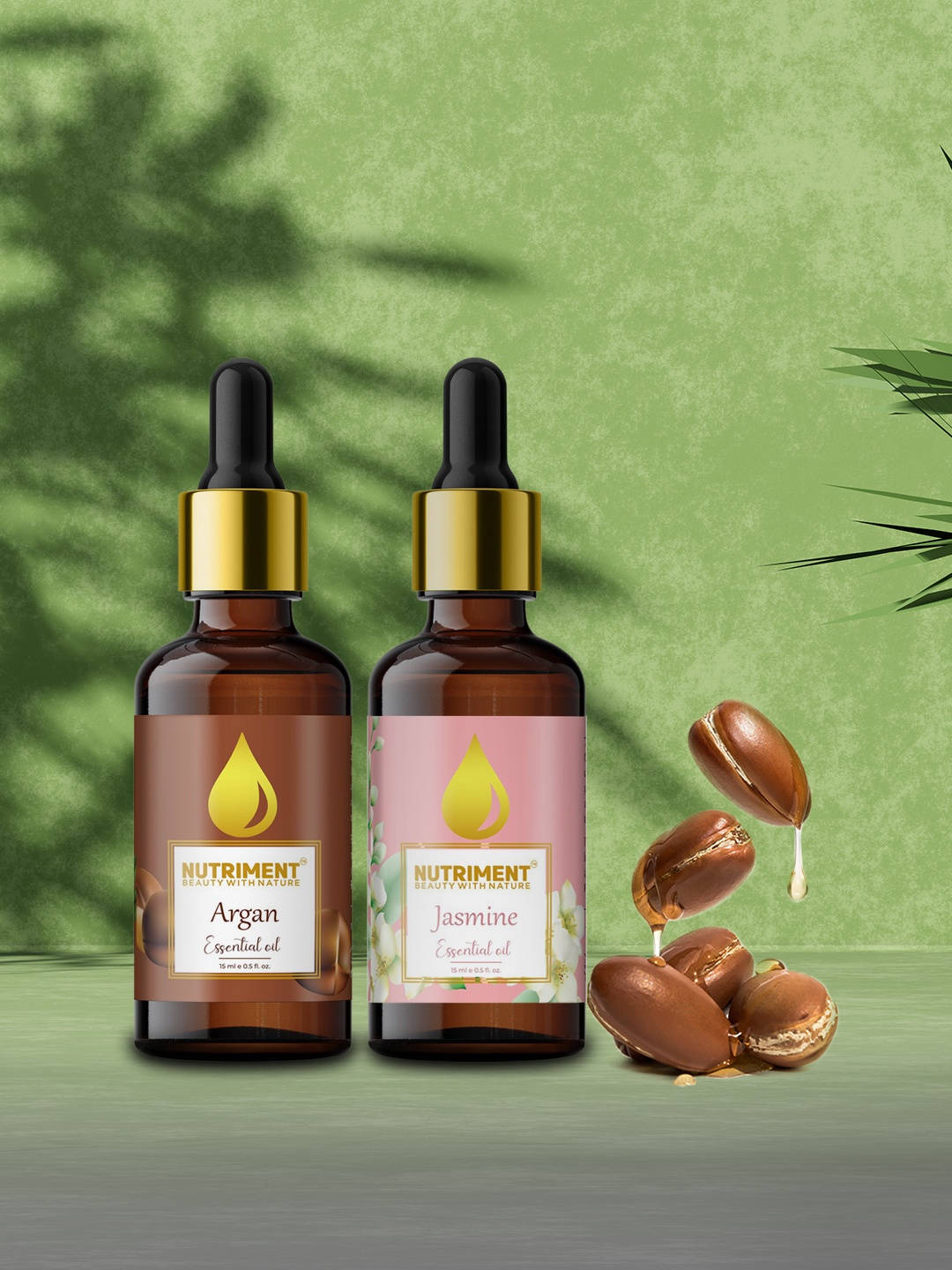 

Nutriment Combo of 2 Argan & Jasmine Essential Oils - 15ml Each, Multi