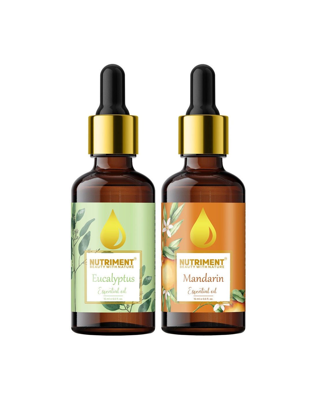 

Nutriment Combo of Eucalyptus & Mandarin Essential Oils -15ml Each, Multi