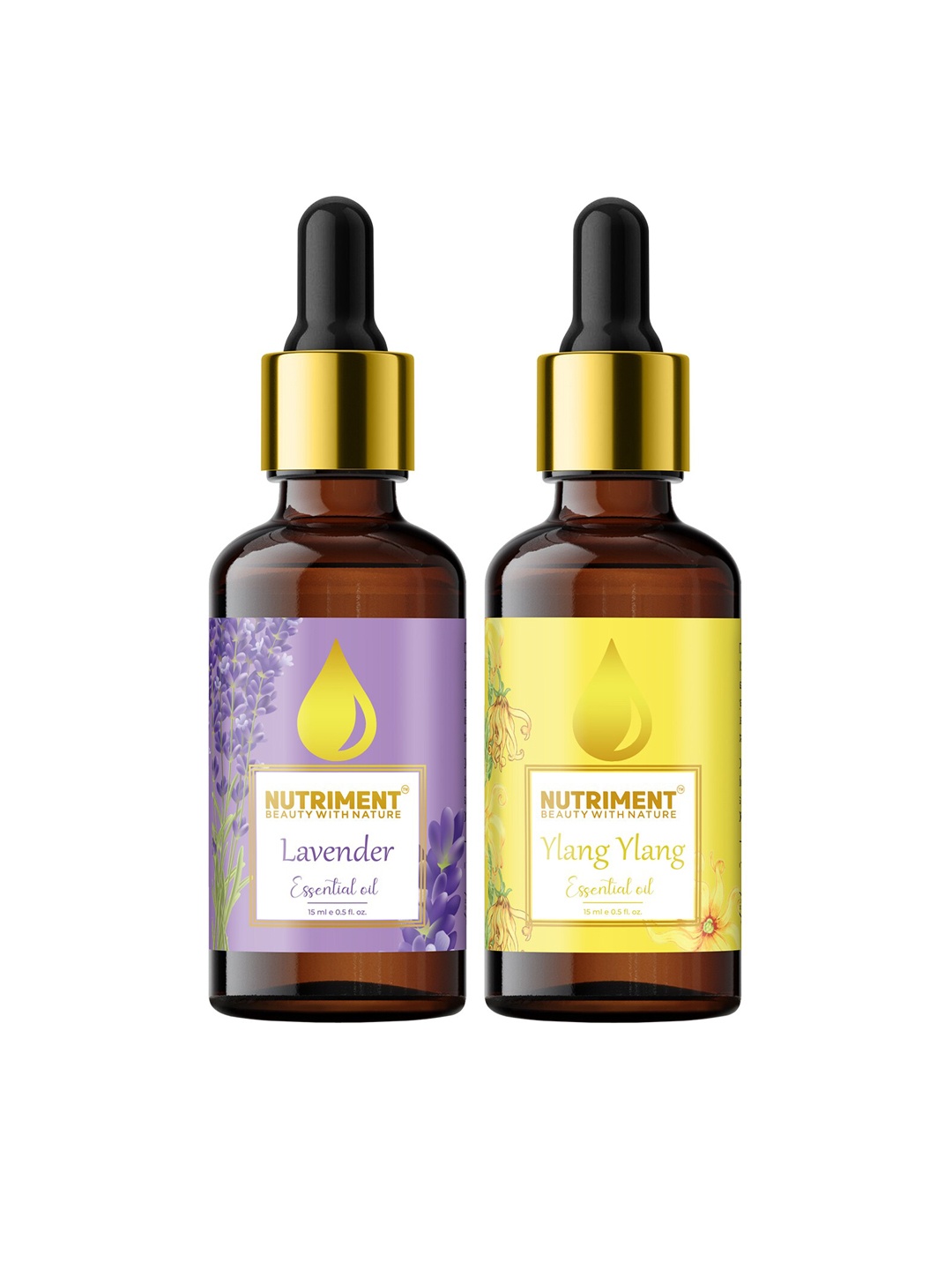 

Nutriment Set of 2 Ylang-Ylang & Lavender Essential Oil 15ml, Multi