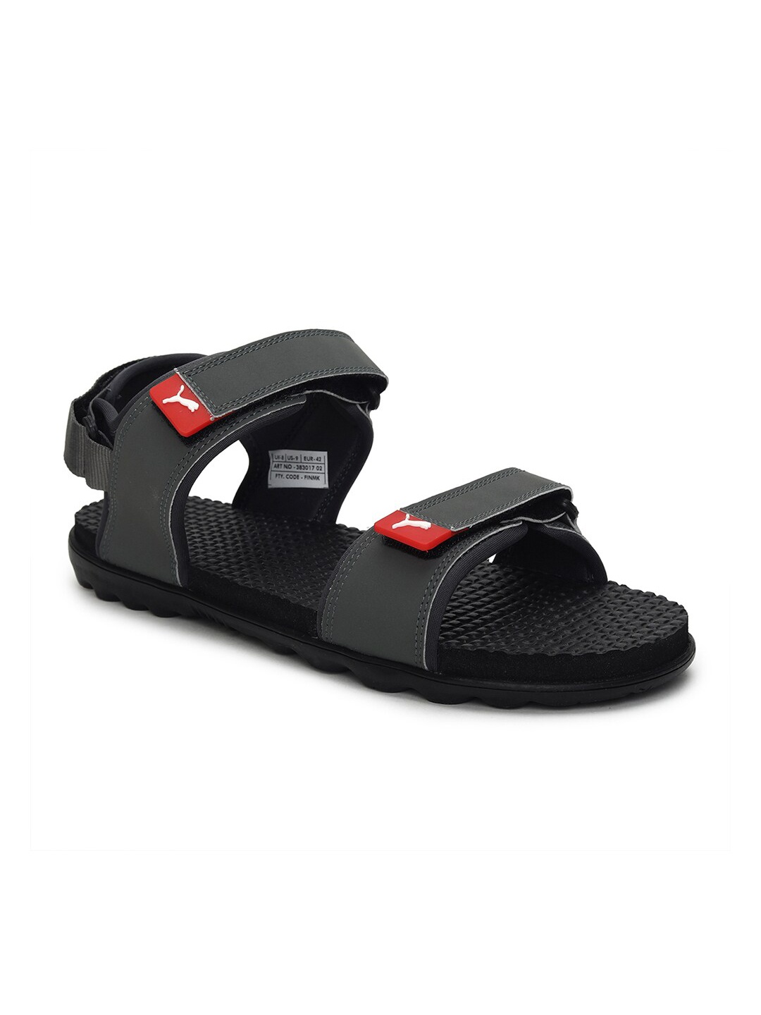 

Puma Men Grey & Black Rubber Comfort Sandals