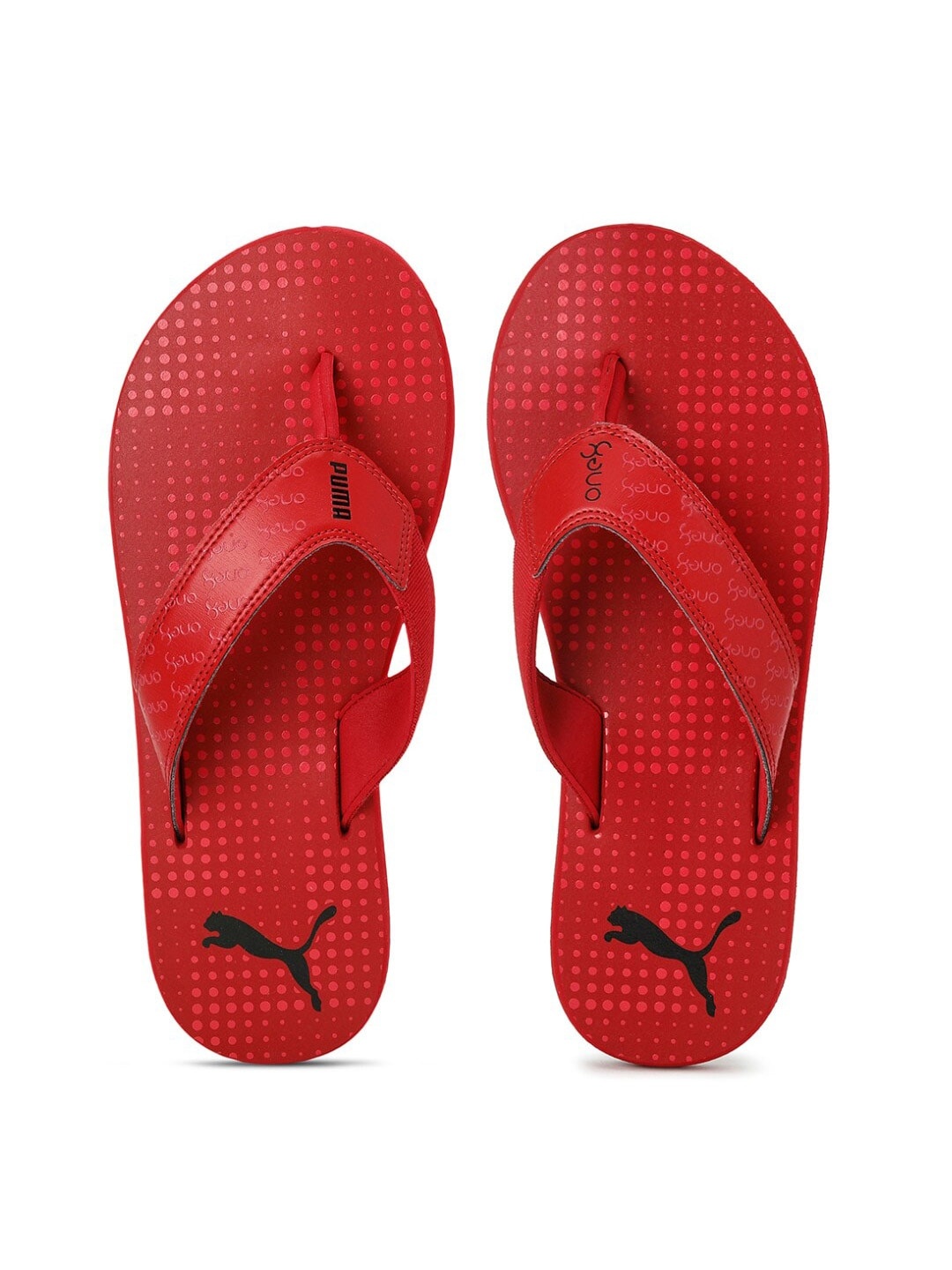 

Puma Men Red & Black Self Design Thong Flip-Flops