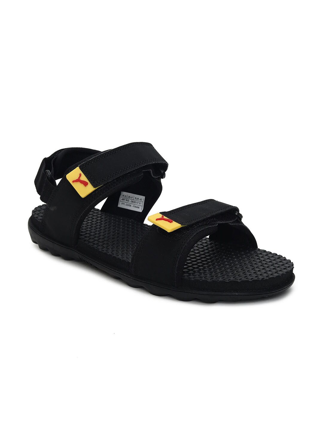 

Puma Men Black Yellow Solid Coast Sports Sandals