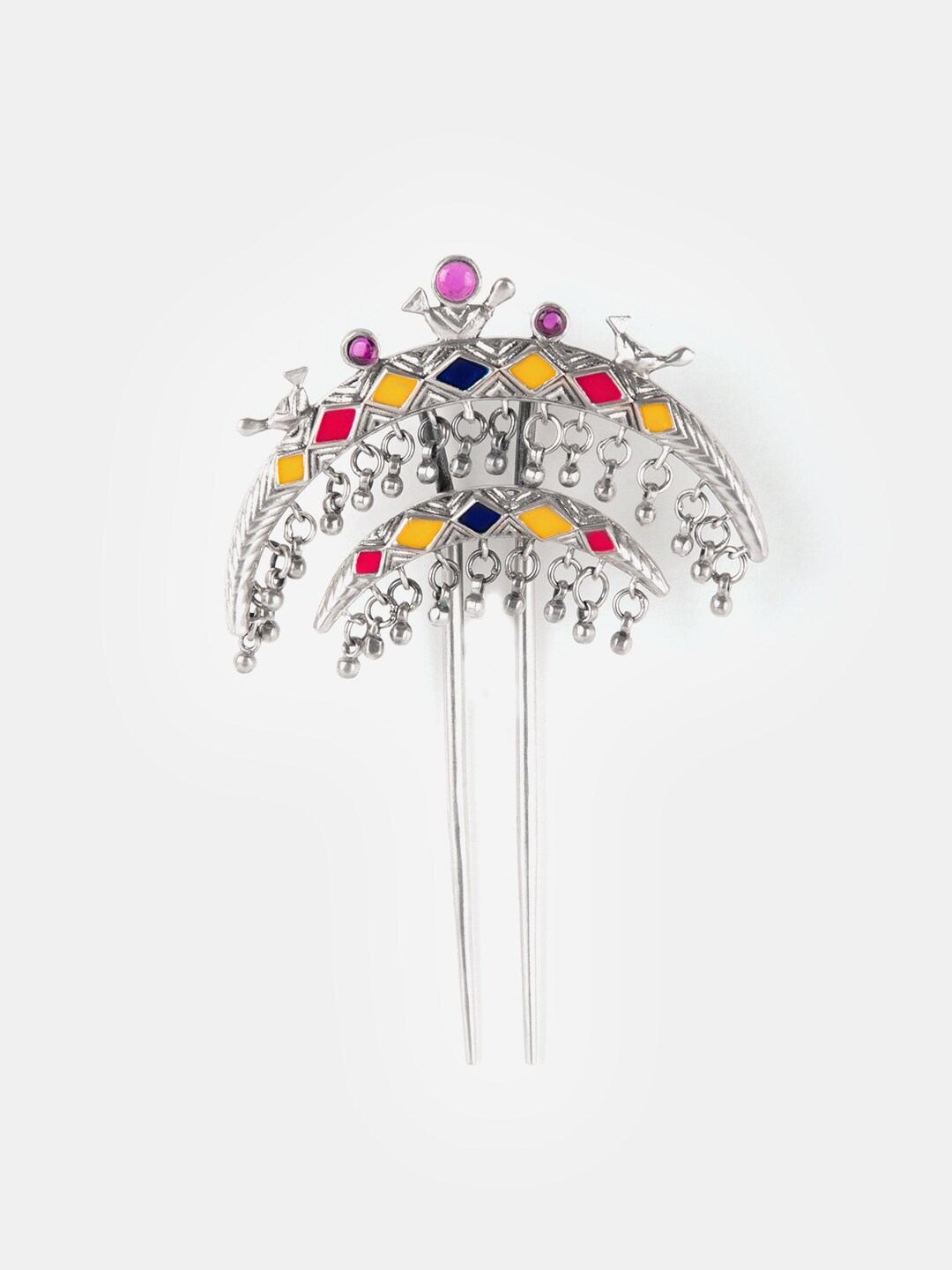 

SHAYA Women Silver-Toned & Pink Hair Accessory