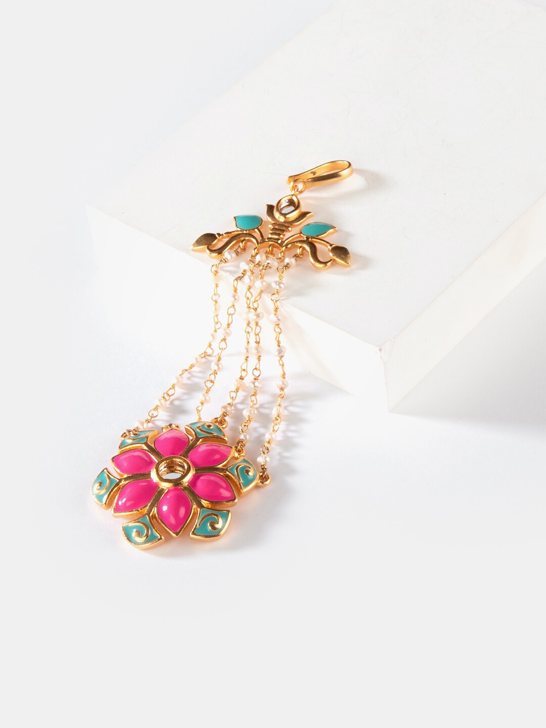 

SHAYA Women Gold-Toned & Pink Embellished Hair Accessory