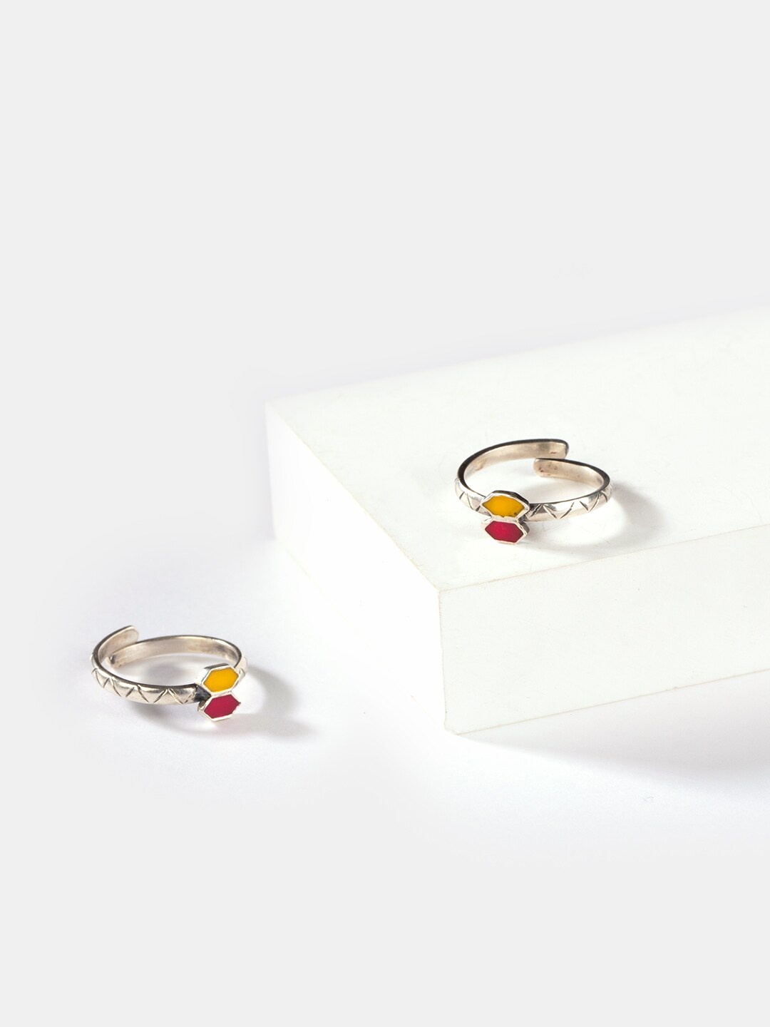 

SHAYA Set Of 2 Oxidised Silver-Toned 925 Sterling Silver Adjustable Toe-Rings