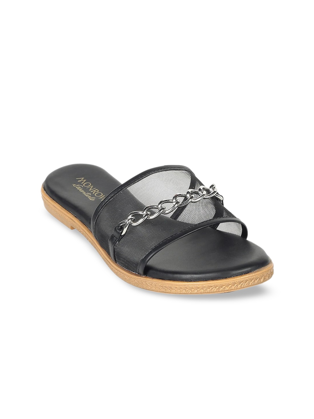 

Monrow Women Black Open Toe Flats
