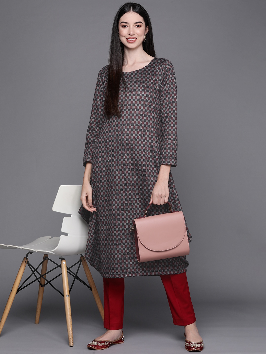 

Biba Women Grey Kurta