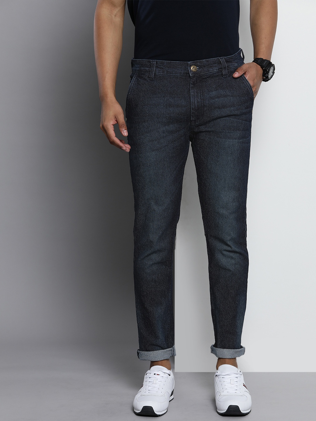 

The Indian Garage Co Men Blue Slim Fit Stretchable Jeans
