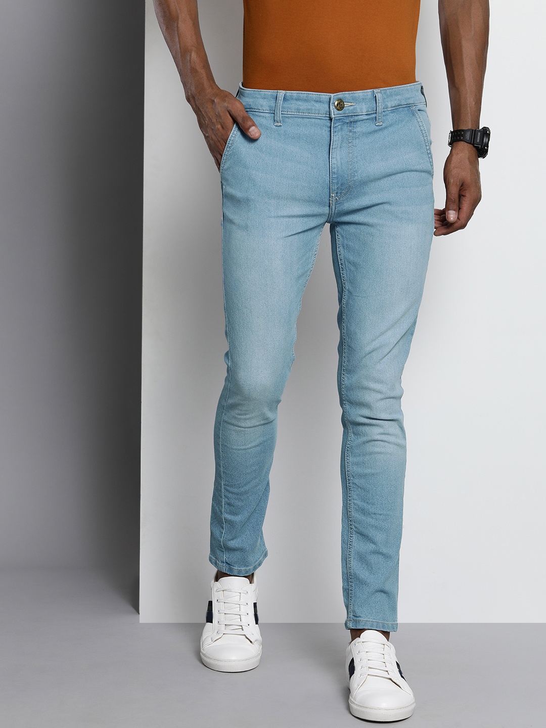 

The Indian Garage Co Men Blue Slim Fit Stretchable Jeans