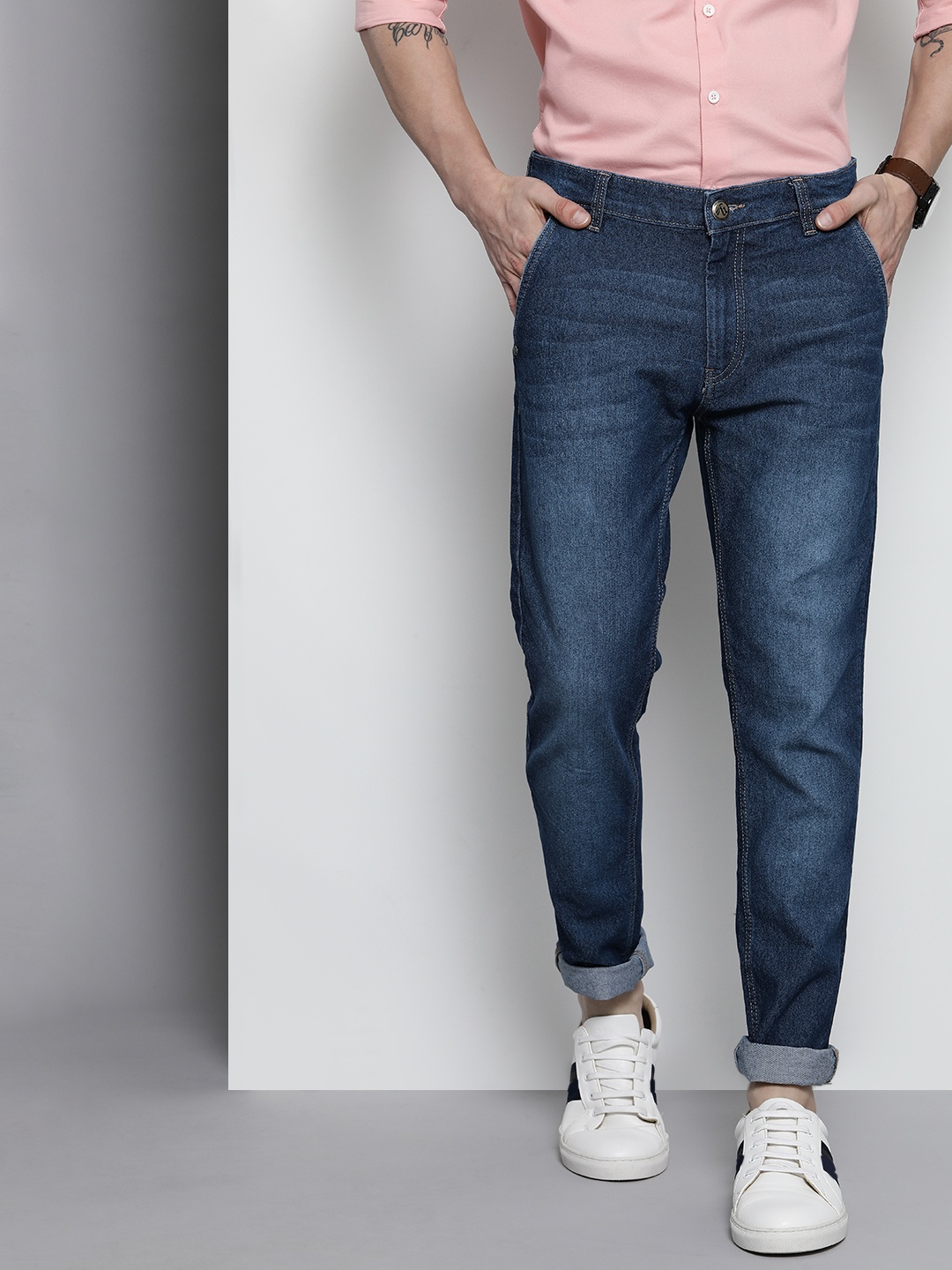 

The Indian Garage Co Men Blue Slim Fit Stretchable Jeans