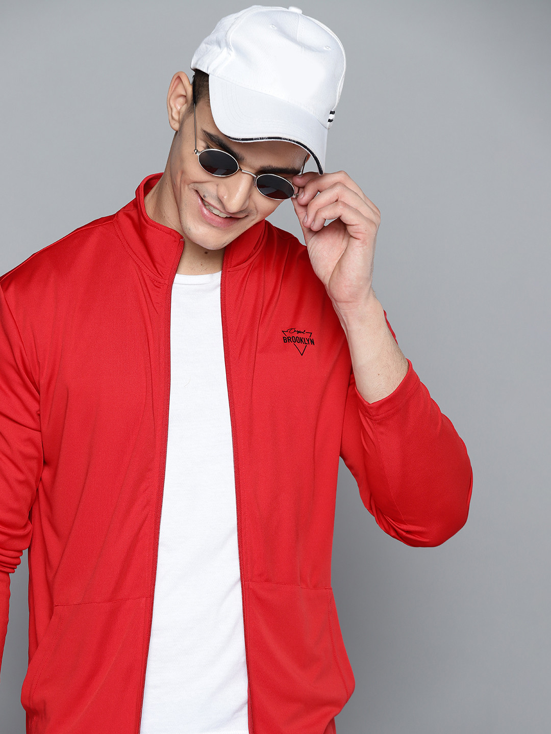 

HERE&NOW Men Red Solid Tailored Jacket