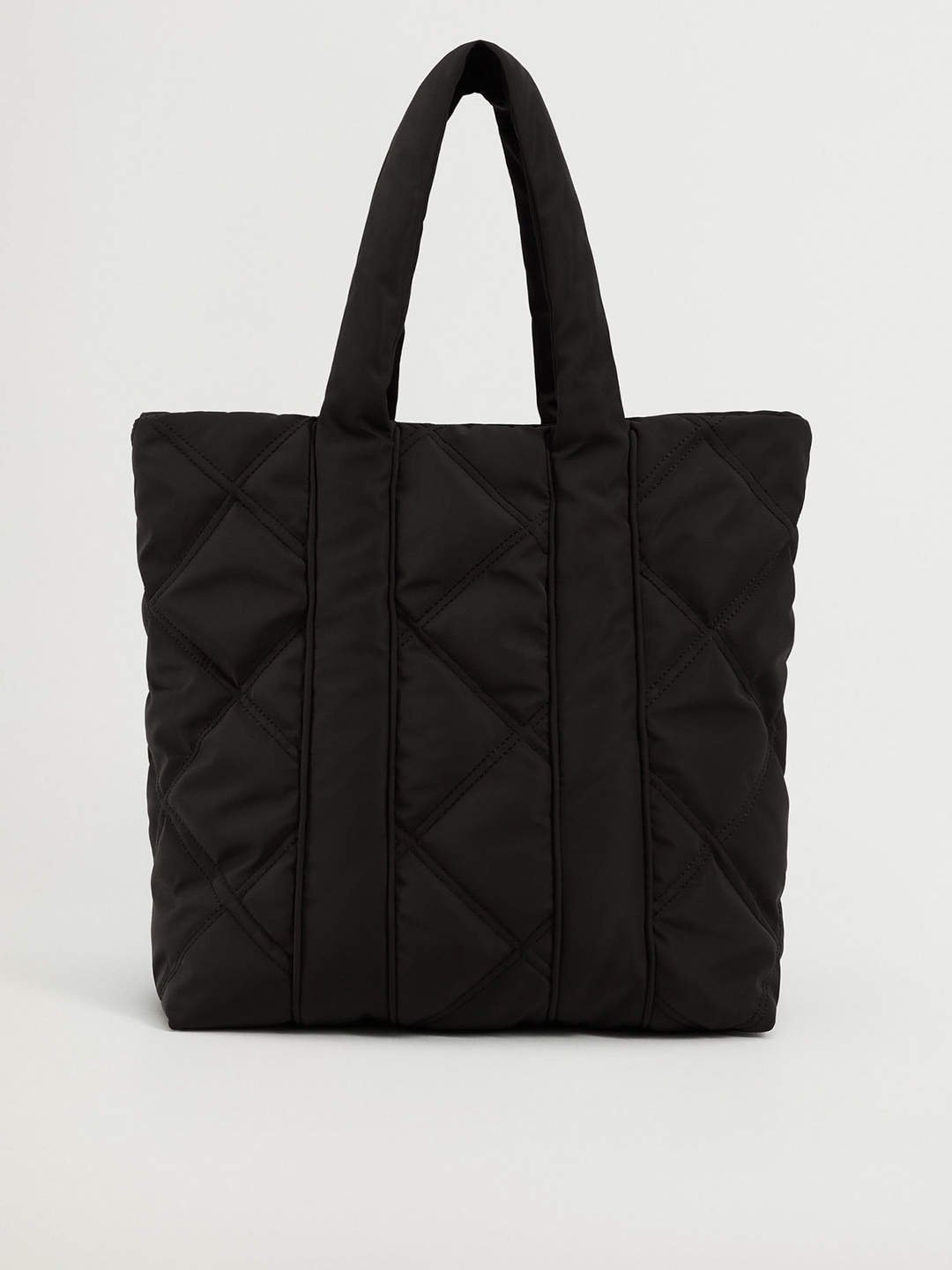 

MANGO Women Black Quilted Shoulder Bag