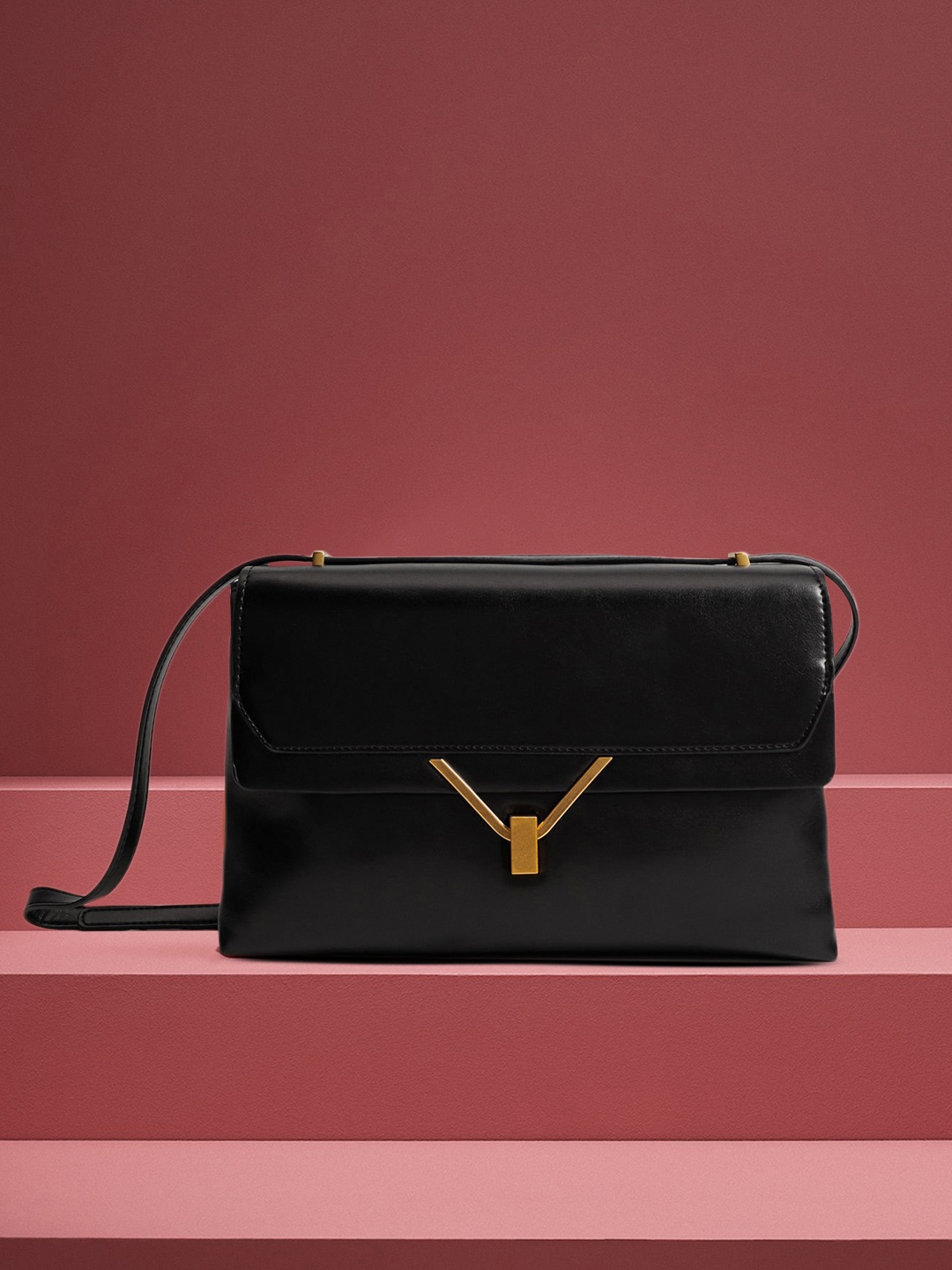 

MANGO Black Solid Sling Bag