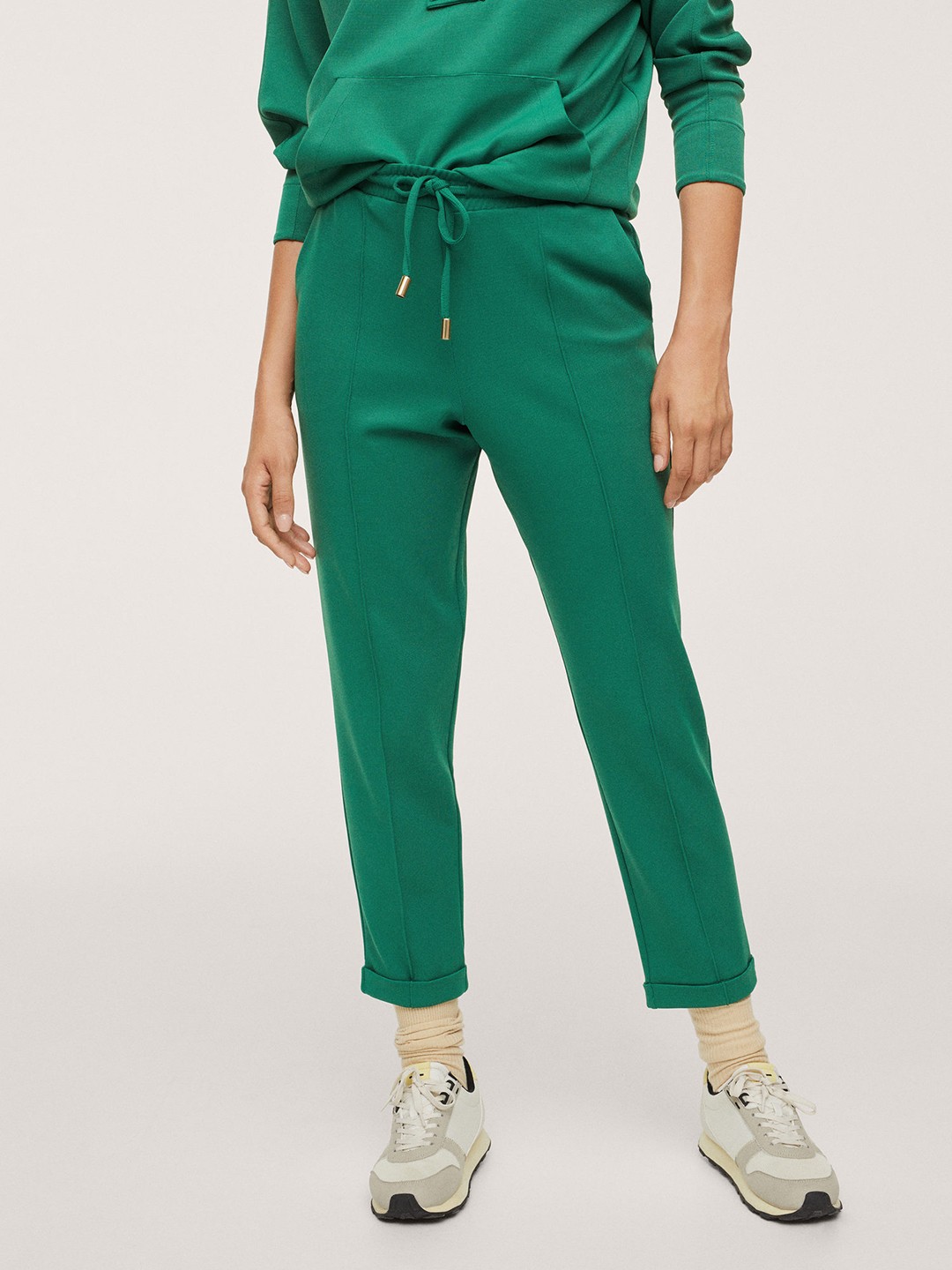 

MANGO Women Green Trousers